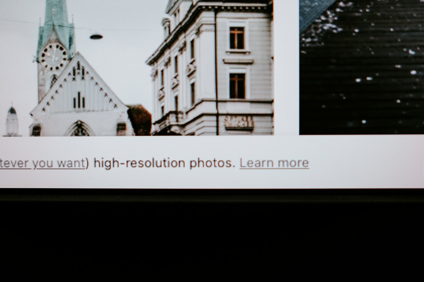 Computer screen displays a gallery of architectural images and text.